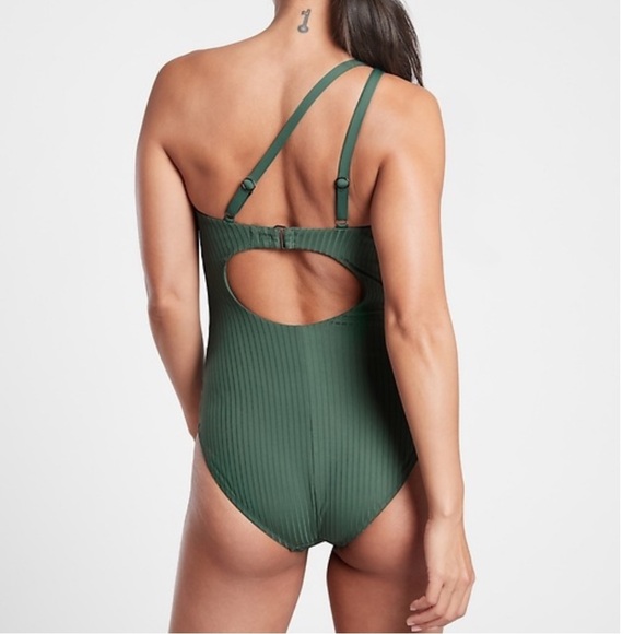 Athleta Rib Asym One Piece Swimsuit - Picture 1 of 11